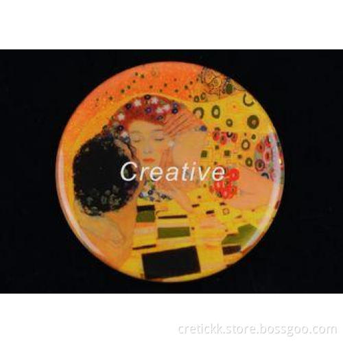 Round Hot Stamp Foil Polyurethane Resin Domed Labels WithDi